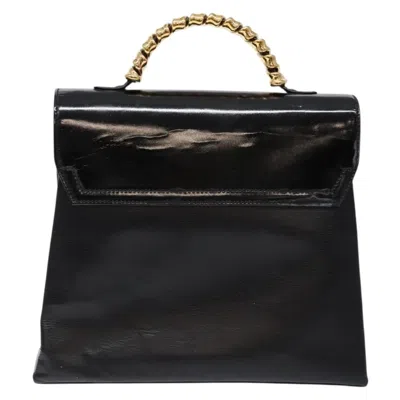 Pre-owned Loewe Vintage Velazquez Top Handle Bag Leather Black Leather Bag ()