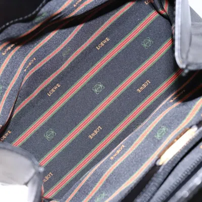 Pre-owned Loewe Vintage Velazquez Top Handle Bag Leather Black Leather Bag ()