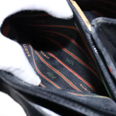 Pre-owned Loewe Vintage Velazquez Top Handle Bag Leather Black Leather Bag ()