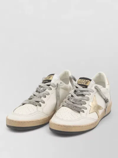 Golden Goose Ballstar Leather Sneakers Star Heel Detail In Multi