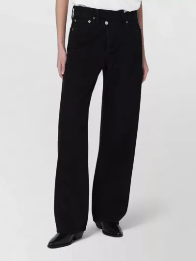 Agolde Arc Criss Cross Asymmetric Straight-leg Jeans In Black
