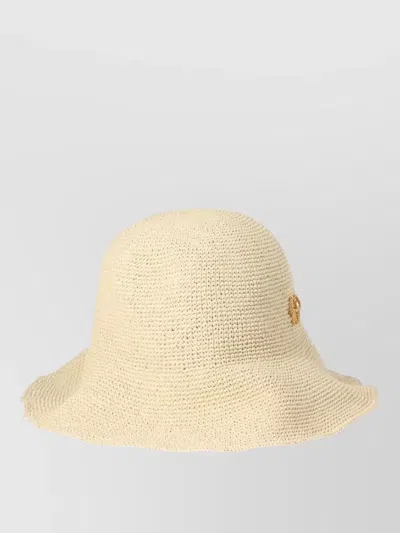 Ruslan Baginskiy Knit Wide Brim Statement Hat Design In Brown