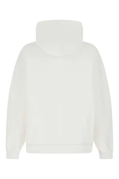 Balenciaga Women White Cotton Blend Oversize Sweatshirt In White
