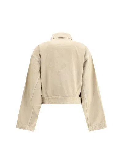 Balenciaga Women Workwear Crop Jacket In Neutral