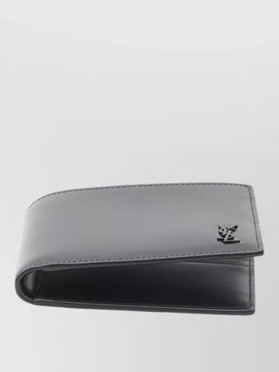 Saint Laurent Cassandre East West Compact Leather Wallet