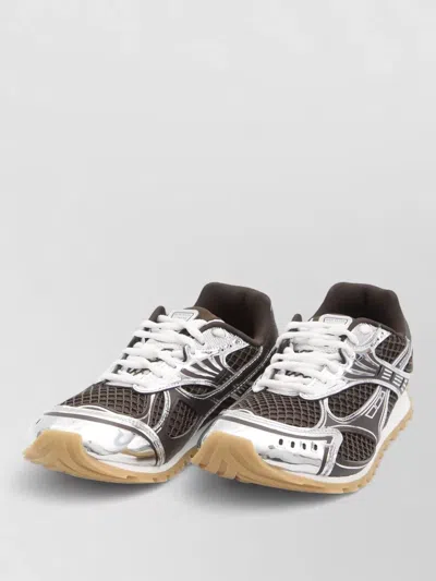 Bottega Veneta Men Fondant And Silver Technical Fabric And Mesh Orbit Sneakers In Brown