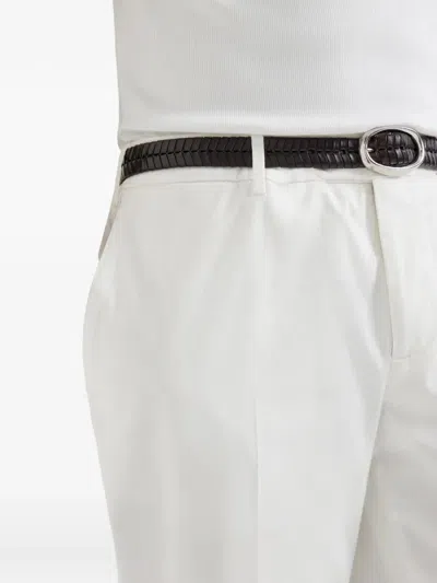 Brunello Cucinelli Button-fastening Belt-loops Trousers In White