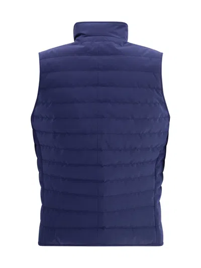 Brunello Cucinelli High Neck Quilted Sleeveless Down Vest In Multi