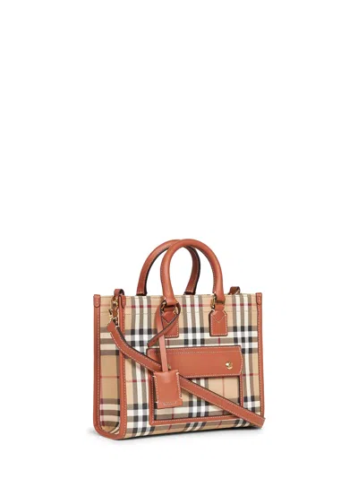 Burberry Women Archive Beige Freya Mini Tote Bag In Multi