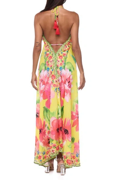 Ranee's Ranees Cover-up Halter Dress In Green