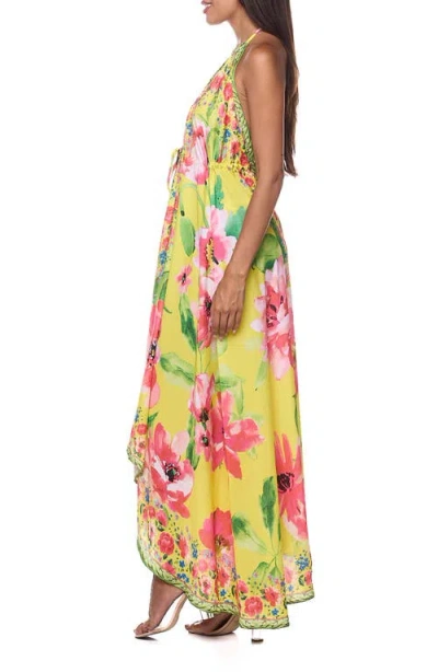 Ranee's Ranees Cover-up Halter Dress In Green