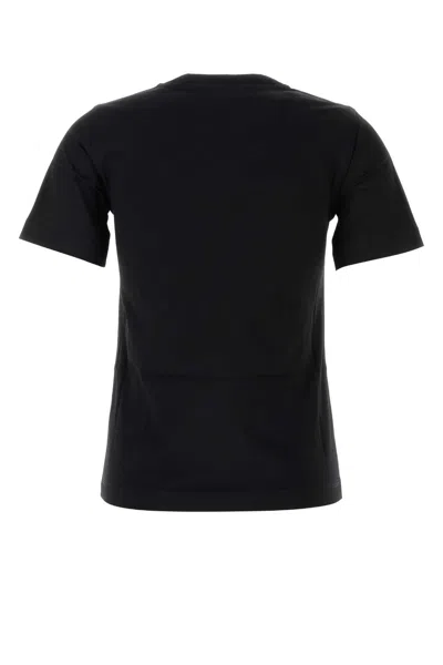 Burberry Women Black Cotton T-shirt In Black