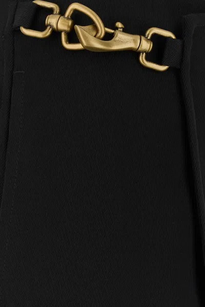 Burberry Women Black Wool Mini Skirt In Black