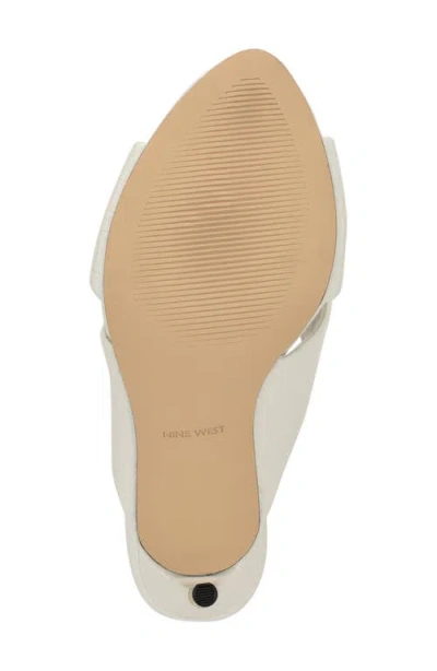 Nine West Sancie Croc Embossed Stiletto Sandal In White