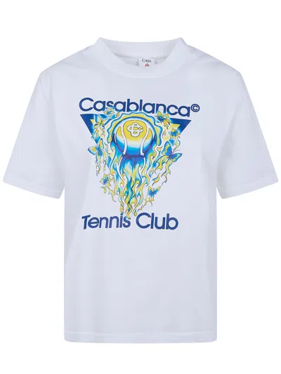 Casablanca Women "tennis Club Icon" T-shirt In White