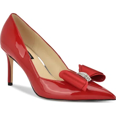 Nine West Ceryn Pointed Toe Pump In Red