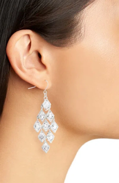 Tasha Crystal Chandelier Drop Earrings In Silver