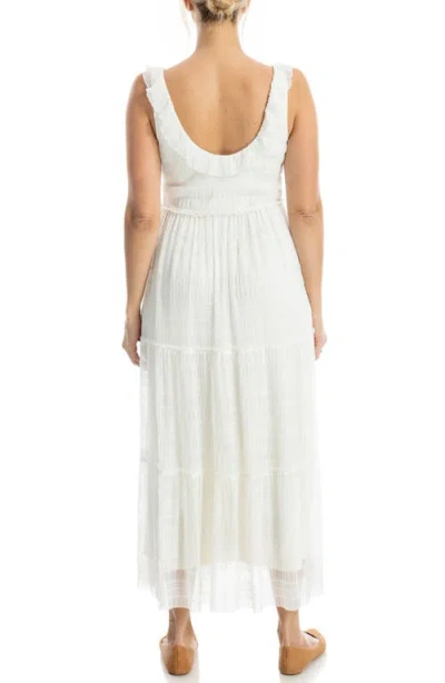 Max Studio Tiered Maxi Dress In White
