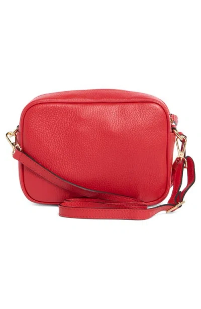 Valentino By Mario Valentino Mia Dollaro Vlogo Leather Crossbody Bag In Red