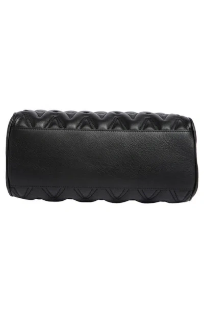 Valentino By Mario Valentino Angelina Diamond Quilted Leather Tote Bag In Black