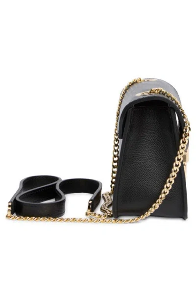 Valentino By Mario Valentino Bijou Bonbonniere Leather Crossbody Bag In Black