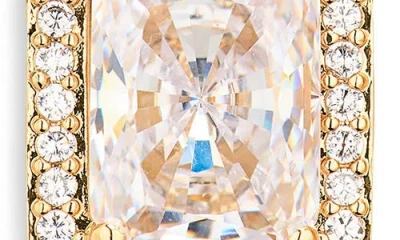 Nadri Modern Love Pavé Halo Drop Earrings In Gold