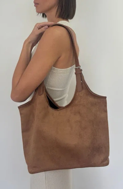 Adornia Rust Brown Shoulder Bag In Brown