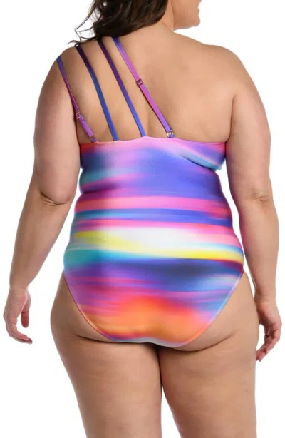 La Blanca Sunset One-shoulder One-piece Swimsuit In Multi
