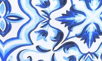 La Blanca Plus Size Alboran Printed Tummy-control Bikini Bottoms In Blue