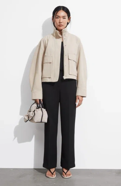 & Other Stories High Waist Wide Leg Pants In Animal Print