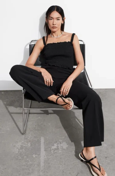 & Other Stories High Waist Wide Leg Pants In Animal Print