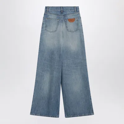 Chloé Wide-leg Denim Jeans With High Waist And Five-pocket Design In Blue
