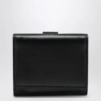 Chloé Mini Black Paddington Trifold Leather Wallet Women In Black