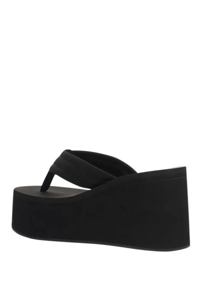 Coperni Women Branded Wedge Sandals In Black