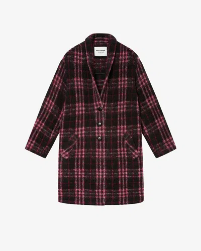 Isabel Marant Étoile Gabriel Checked Single-breasted Coat In Multi