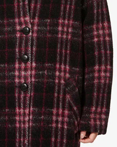 Isabel Marant Étoile Gabriel Checked Single-breasted Coat In Multi