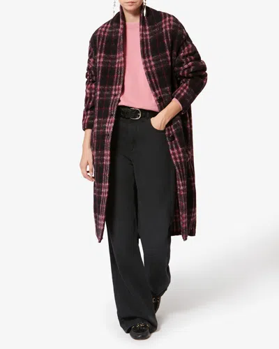 Isabel Marant Étoile Gabriel Checked Single-breasted Coat In Multi
