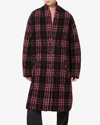 Isabel Marant Étoile Gabriel Checked Single-breasted Coat In Multi