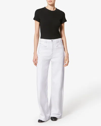 Isabel Marant Lemony Denim Jeans In White