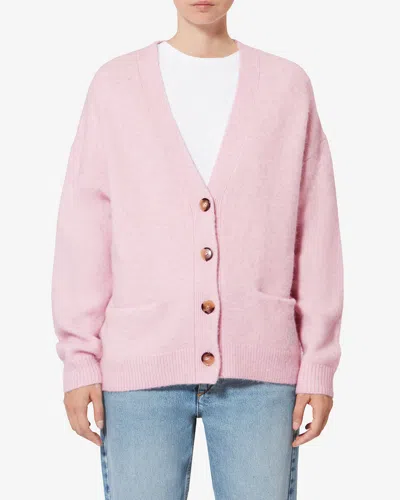 Isabel Marant Étoile Eborah Button Cardigan In Purple