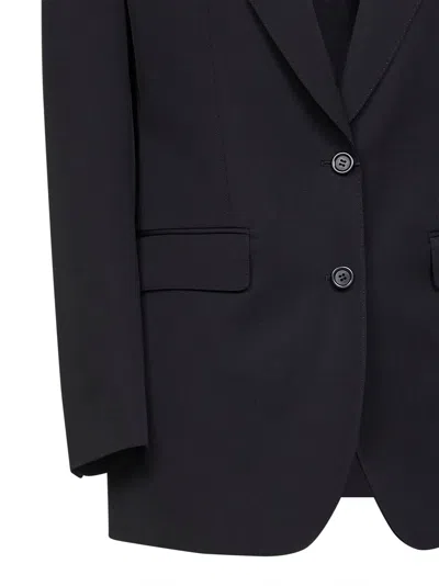 Dolce & Gabbana Black Wool Gabardine Jacket In Black