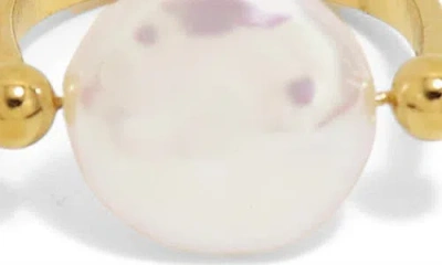 Petit Moments Seaside Faux Pearl Ring In Gold