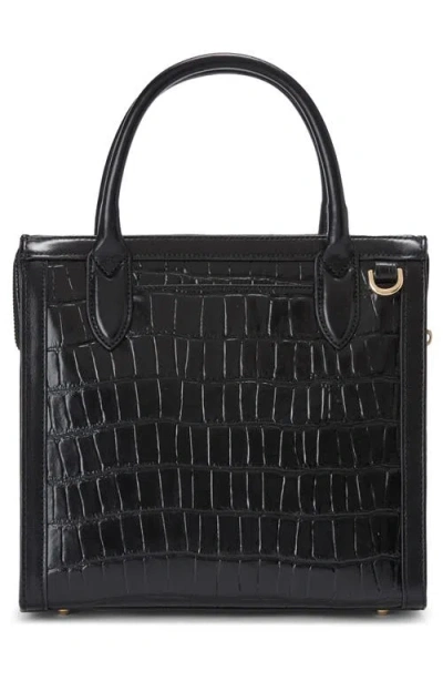 Brahmin Small Caroline Croc Embossed Leather Satchel