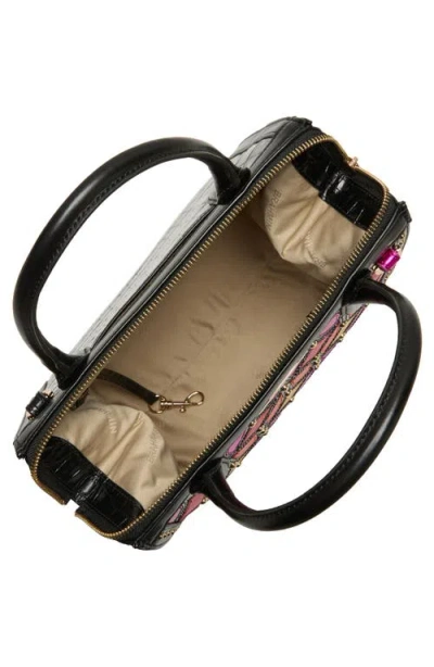 Brahmin Small Caroline Croc Embossed Leather Satchel