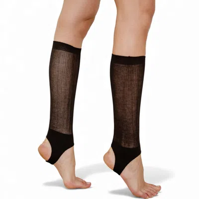 High Heel Jungle By Kathryn Eisman Women's Show Pony Fine Strirrup Socks Black In Black