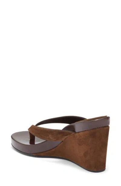 Jeffrey Campbell Liezel Platform Wedge Flip Flop In Brown