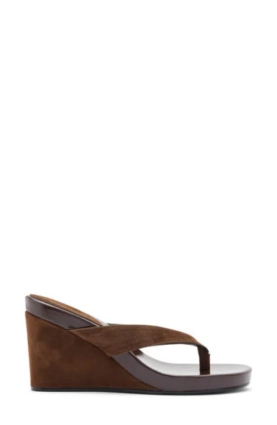 Jeffrey Campbell Liezel Platform Wedge Flip Flop In Brown