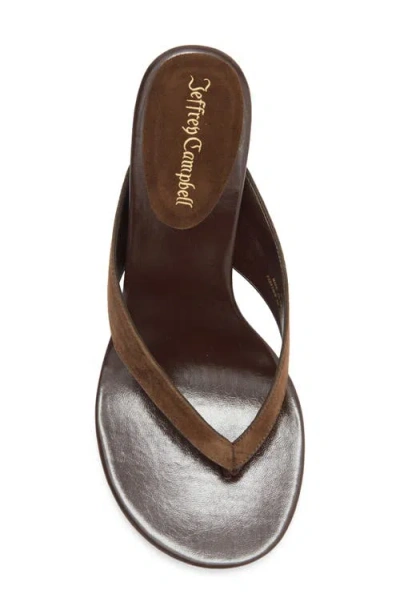 Jeffrey Campbell Liezel Platform Wedge Flip Flop In Brown