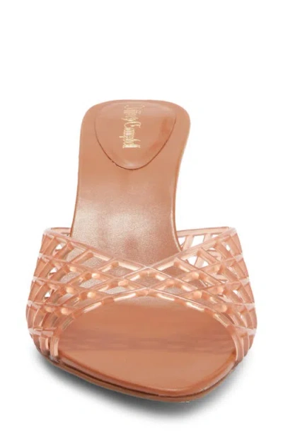 Jeffrey Campbell Seablue Jelly Slide Sandal In Brown