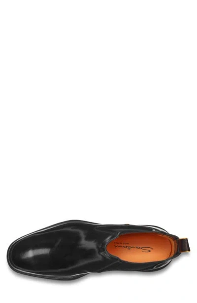 Santoni Easy Ankle Boots Made Of Leather In Black